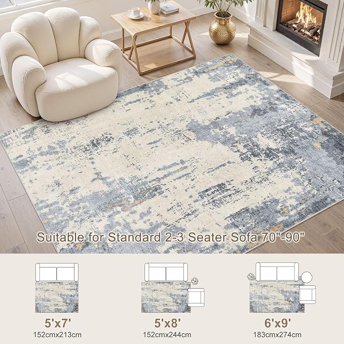 UERMEI 6x9 Area Rug Living Room Rugs - Image 2