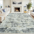 9x12 Area Rugs for Living Room Washable Rug: Anti-Skid Abstract Modern Living by Crority