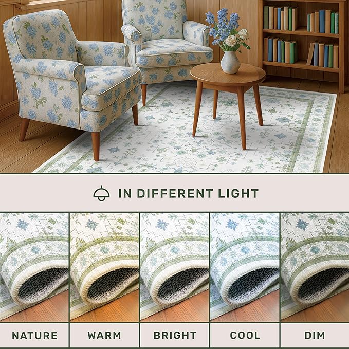 Hazo Haus Oushak Area Rug for Bedroom 5x7 - Image 9