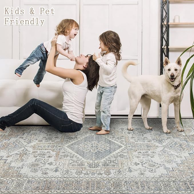 Machine Washable Rugs 6x9 Area Rugs - Image 4