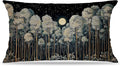Rustic William Morris Inspired Night Forest Green Moon Pillow Covers 12x20 by Unknown