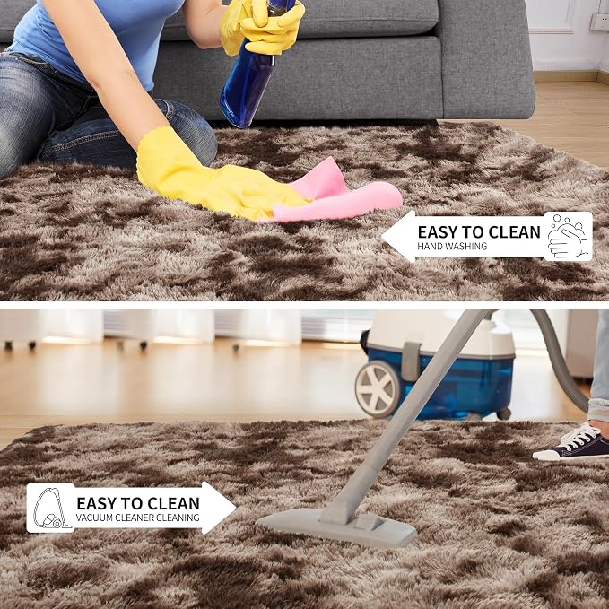 Tepook Soft Fluffy Rugs for Bedroom, 4x6 Area Rug for Living Room, Modern - Image 6