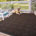 OLANLY Front Door Mat Outside Entrance 71x47, Heavy Duty Sturdy Natural Rubber by OLANLY