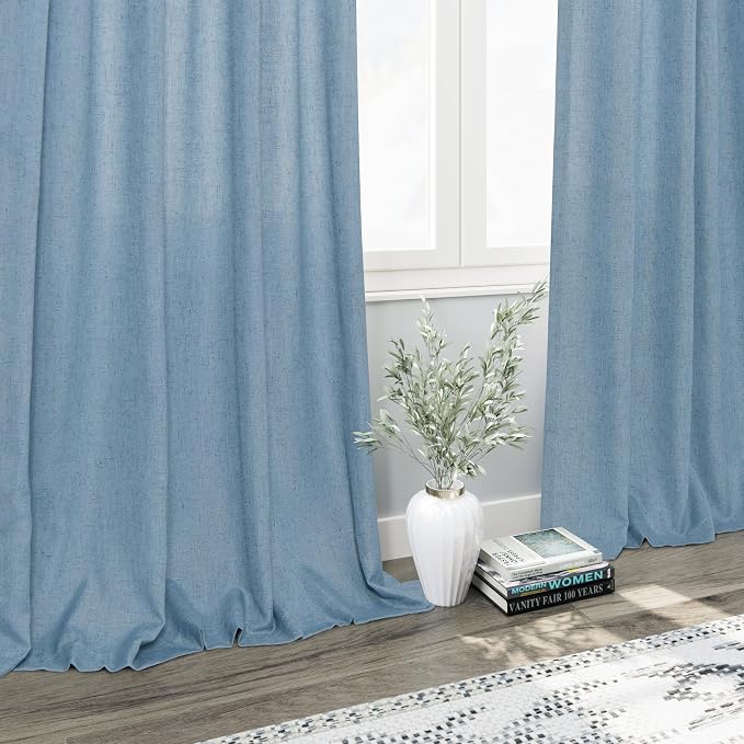 Nanspring Blue Curtains 144 Inches Long 2 Panels - Image 6