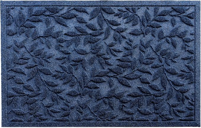 Blue Leaves Outdoor Indoor Entrance Doormats, Absorbent Durable Heavy Duty - Image 9