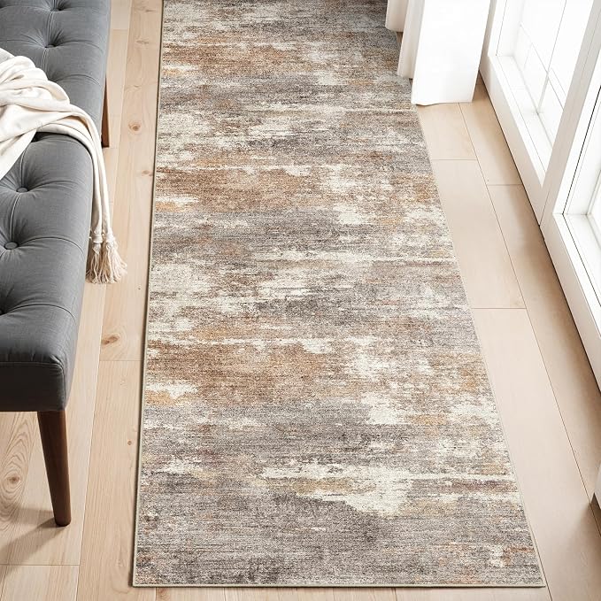 2x6 Washable Kitchen Runner Rug: Modern Abstract Runners - Image 8