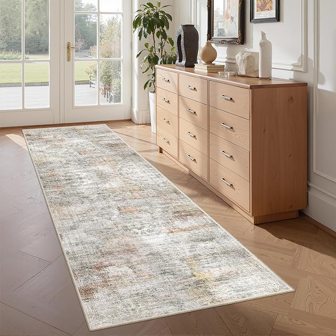 Washable Runner Rugs for Bedroom by Restydon
