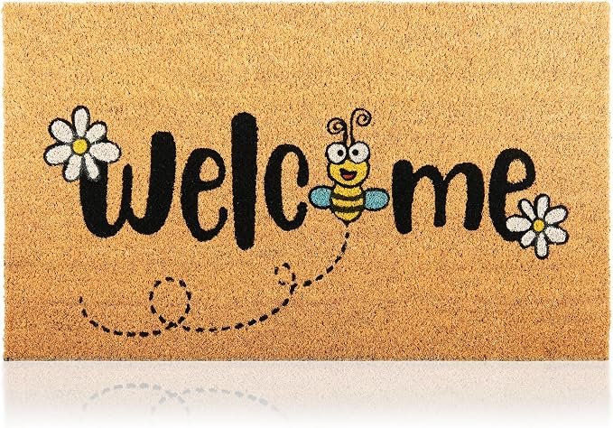 Bee - 17"x29" - Coir Door Mat - Welcome Mats by AmaruDoorMats