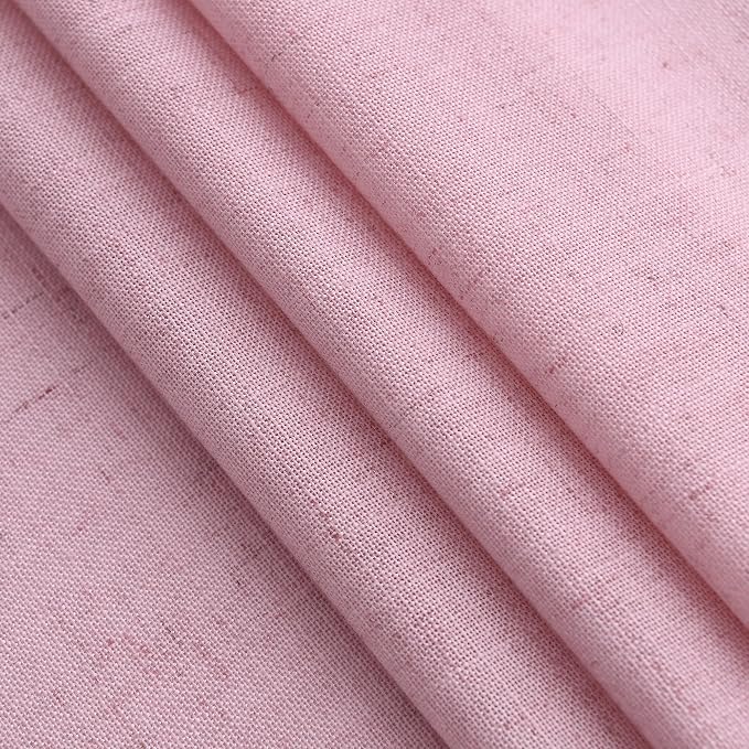 Rose Linen Curtains 84 Inch Long 2 Panel Set - Image 5