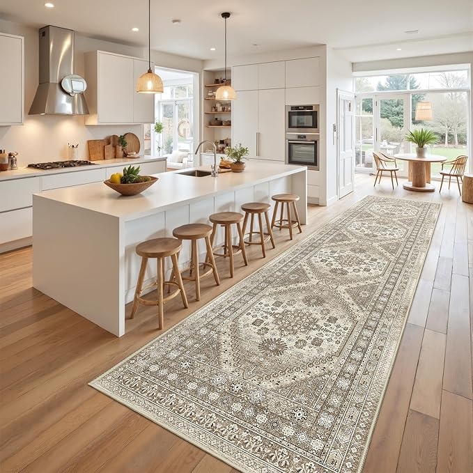 Runner Rug 2x10, Ultra-Thin Kitchen Rugs Non Slip Washable Rugs by Restydon