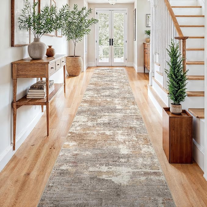 3x15 Washable Kitchen Runner Rug: Modern Abstract Runners by Ksrau