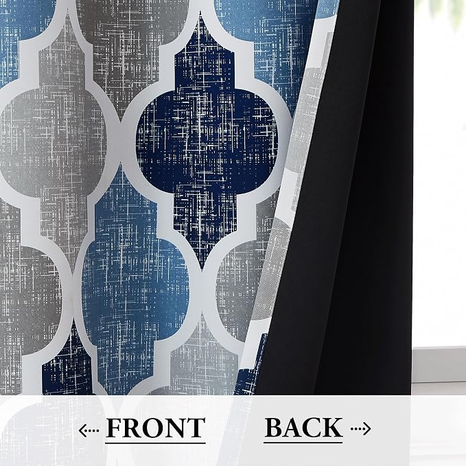 Beauoop 100% Blackout Curtains 72 Inches Long 2 Panels - Image 3