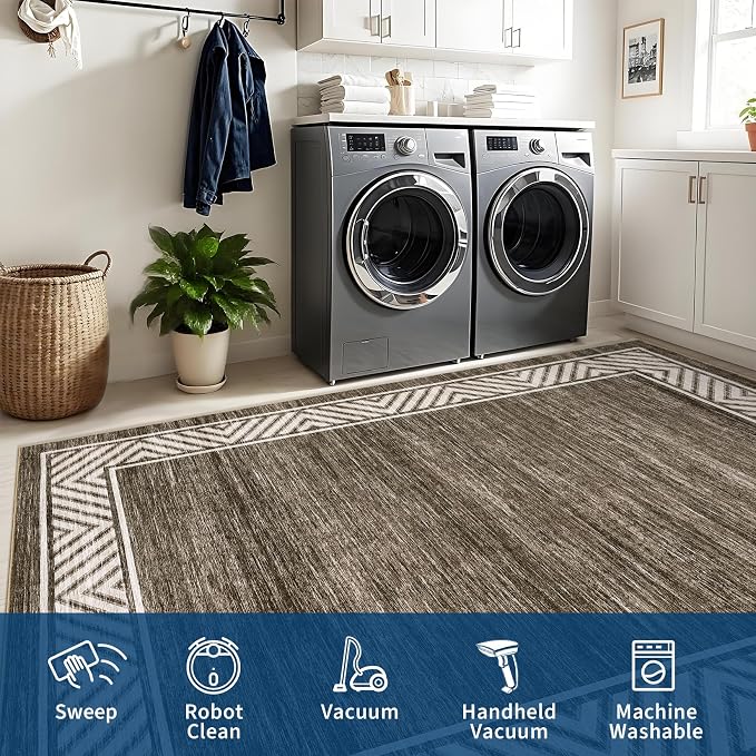 GarveeHome Bordered Bedroom Rugs 5x7 Ultra-Soft Indoor Carpet, Non-Slip Modern - Image 6