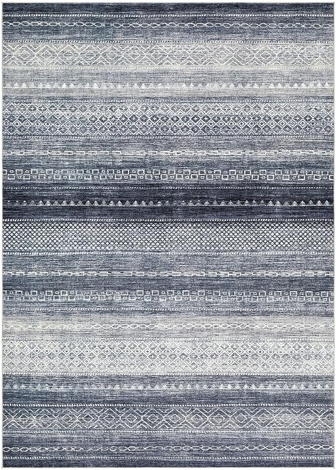 Nakagishi Area Rug Living Room Rugs: 4X6 Machine Washable Boho Large Neutral - Image 7