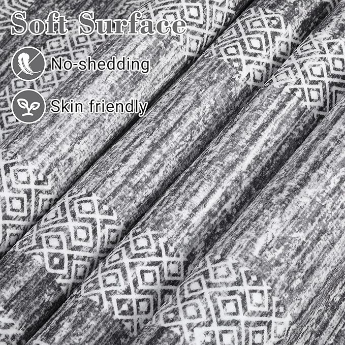 GarveeHome Modern Geometric Area Rug 2x3 Distressed Bordered Washable Non Slip - Image 3