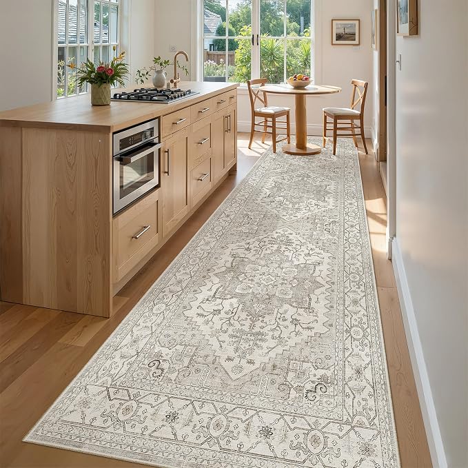 Madane 3x12 Hallway Runner Rug, Non Slip Washable 12ft Runner - Image 3