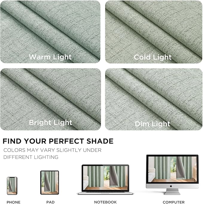 Joydeco Linen Blackout Curtains - Image 9
