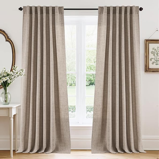 RYB HOME Linen Sheer Curtains and Drapes by RYBHOME