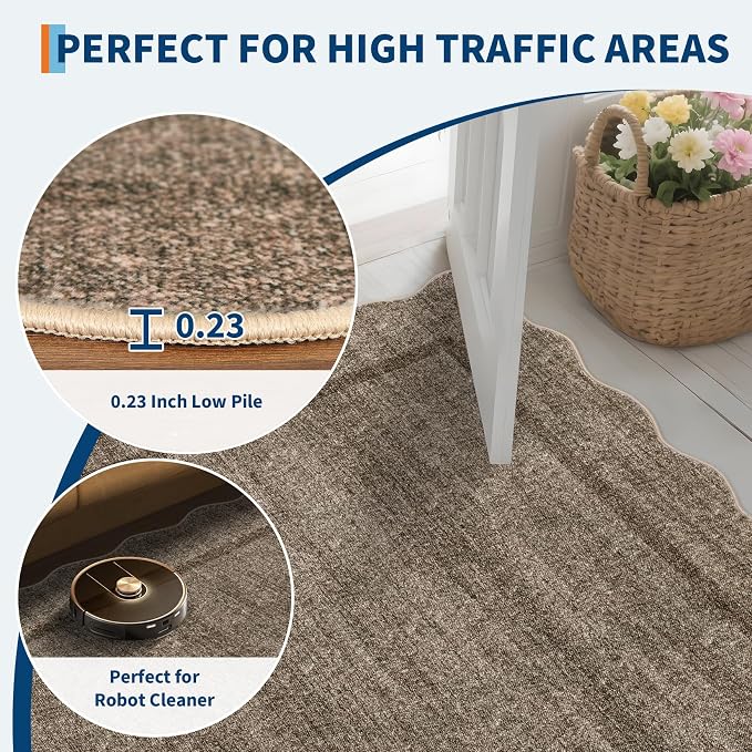 GarveeHome Scalloped Washable Area Rugs 8x10 Rugs - Image 8