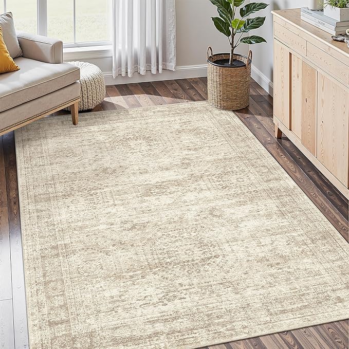 4x6 Area Rugs for Living Room, Vintage Washable Rugs for Dining Room, Home by Soalmost