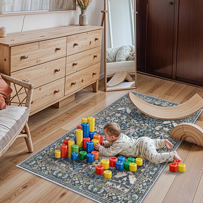 Washable 3x5 Entryway Area Rugs: Ultra Soft Low Pile Carpet - Image 6