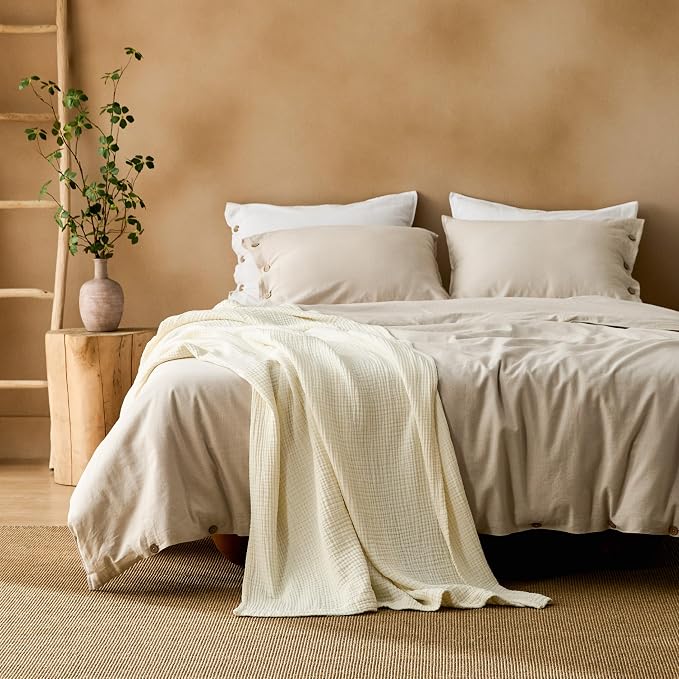 Bedsure 100% Cotton Muslin Throw Blanket Twin XL - Image 9