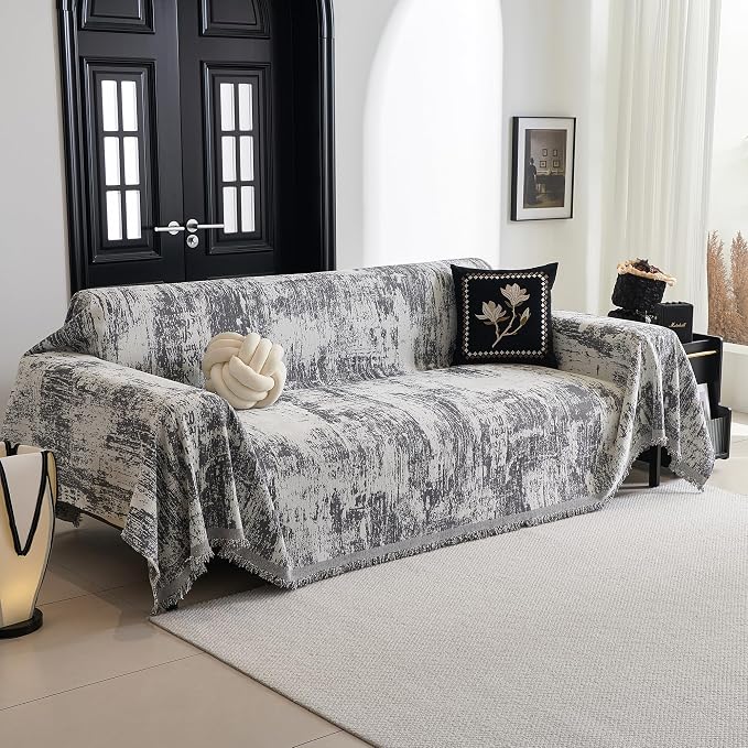 MYSKY HOME Couch Cover for Sectional Sofa Set Abstract Geometric Furniture Sofa - Image 2