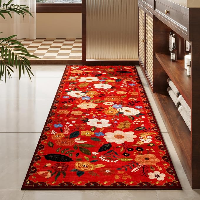 Rugcomf Runner Rug for Hallways Kitchen Rug Non Slip 2'6''x8' Washable Runner - Image 7