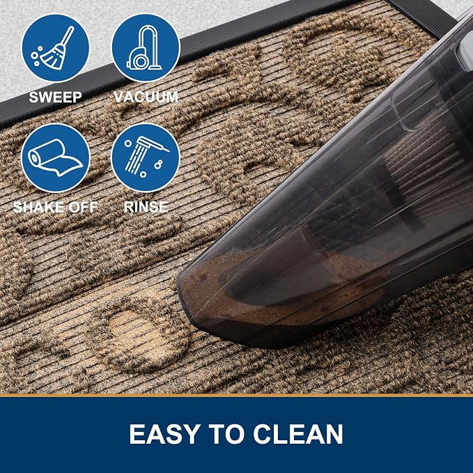 Smiry Welcome Door Mat Outside Entrance, Heavy Duty Trap Dirt and Moisture Easy - Image 4