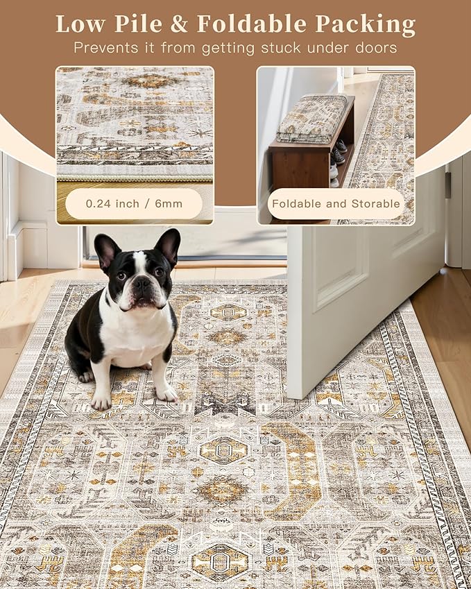 Madane Runner Rugs for Hallway 2x10 Long Washable Non-Slip Hallway Runner Rug - Image 6