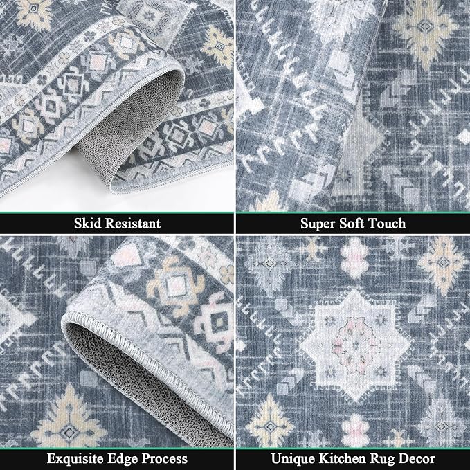 HEBE Boho Kitchen Rug Sets 3 Piece - Image 3