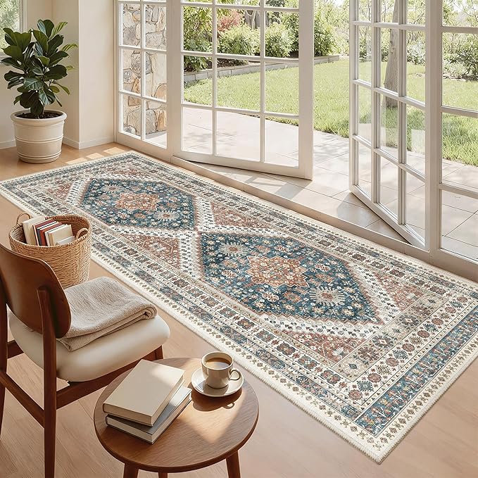 Madane Hallway Runner 3x8, Kitchen Rugs Washable Entryway Rug Vintage Kitchen - Image 4