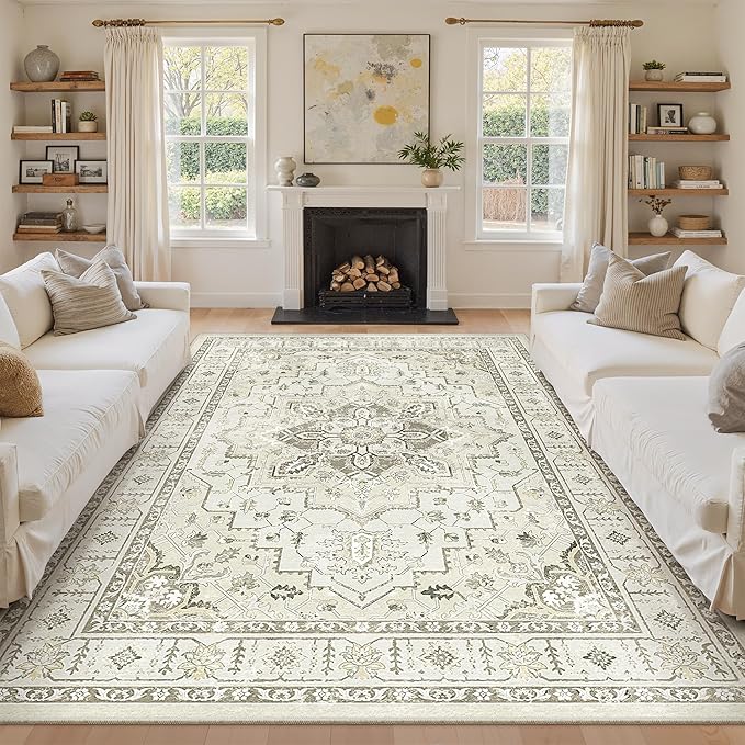 zesthome Area Rug 8x10, Ultra-Thin Washable Rugs by Zesthome