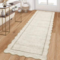 GarveeHome Scalloped Washable Runner Rug 2x10 Non Slip Kitchen Rugs by GarveeHome