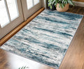 KOZYFLY Modern Abstract 3x5 Entryway Rug Non-Slip Washable Area Rug, Soft by KOZYFLY
