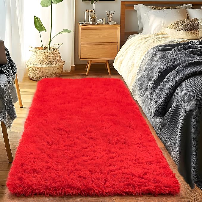 Runner Rugs for Bedroom 2x6 Rug Runners for Hallways Non Slip Soft Shag Bedside - Image 3