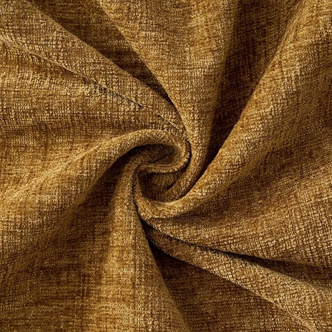 MIULEE Pack of 2 Couch Throw Pillow Covers 20x20 Inch Soft Mustard Chenille - Image 2