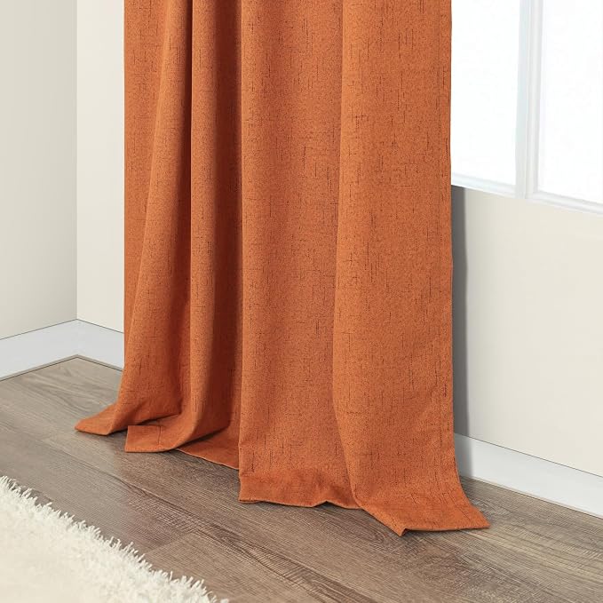 Pitalk Blackout Burnt Orange Curtain - Image 8
