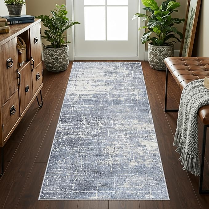 2x6 Non-Slip Entryway Area Rugs: Washable Stain Resistant Kitchen Carpet Low - Image 5