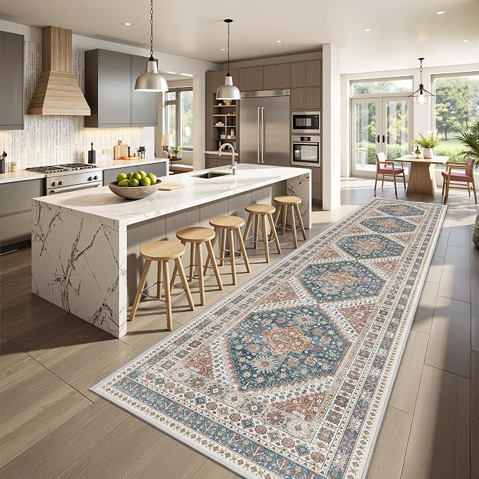 Carpet Runners for Hallway 12ft, Non-Slip Long Bathroom Rugs Runner for Kitchen - Image 3