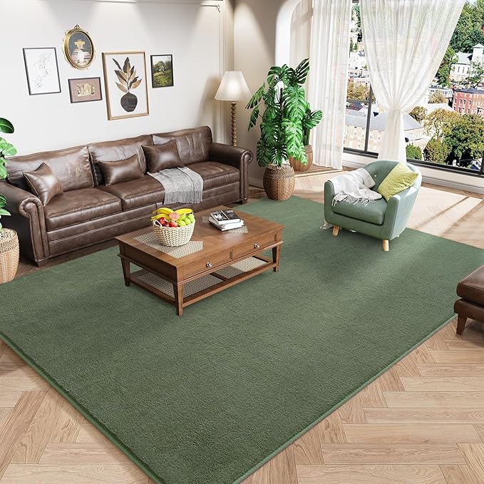 Amearea Large Modern Area Rugs for Bedroom Living Room, 6x9 Feet Sage Green by AmeareaDirect