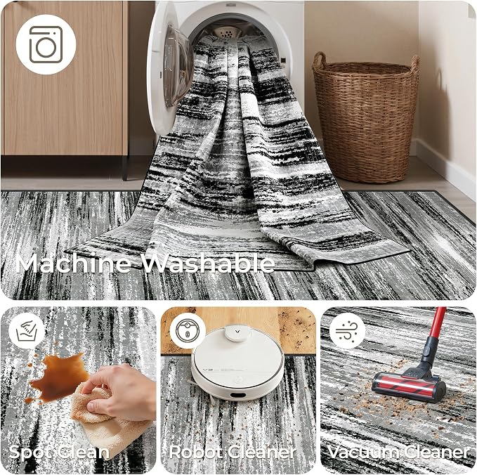 2x10 Runner Rug Non Slip, Washable Hallway Runner Rug, Laundry Room, Soft - Image 8