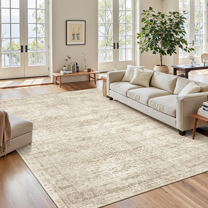 6x9 Area Rug for Living Room Washable 6x9 Rug Non-Slip Modern Rugs for Bedroom by Soalmost