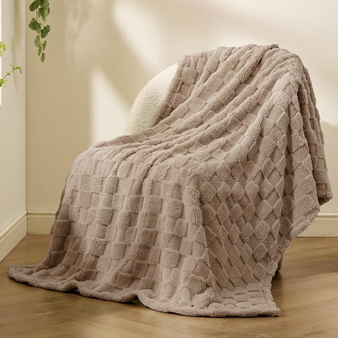 Bedsure GentleSoft Light Brown Throw Blanket - Image 6