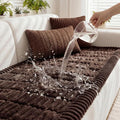 Fixwal Waterproof Flannel Dog Couch Cover, 27.6" x 70.9", Dark Brown | by Fixwal