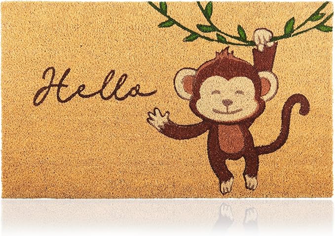 Monkey - 17"x29" - Coir Door Mat - Welcome Mats by AmaruDoorMats