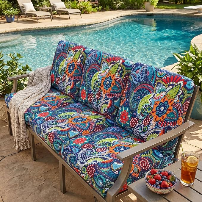 hyha Printed Couch Cushion Covers, Floral Sofa Covers Washable - Image 7