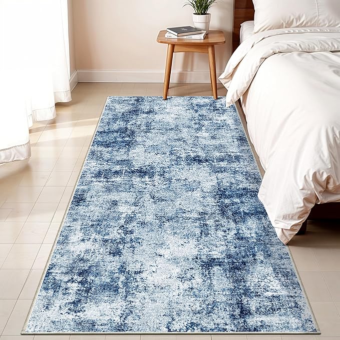 3x6 Washable Entryway Runner Rug: Non Slip Wide Hallway Runners Easy-to-Clean by WIEVEDENS
