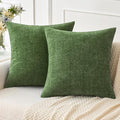 MIULEE Pack of 2 Couch Throw Pillow Covers 16x16Inch Soft Moss Green Spring by MIULEE