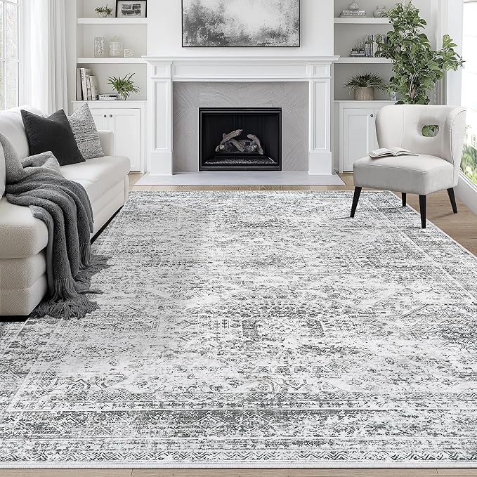 Aelenmu 9x12 Area Rugs for Living Room Washable Bedroom Dining Room Grey | by Aelenmu